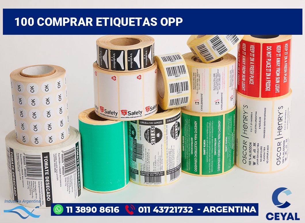 100 Comprar etiquetas opp