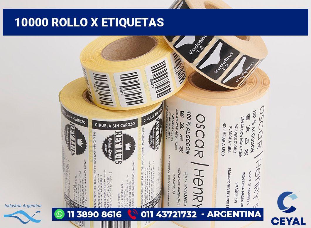 10000 Rollo x etiquetas