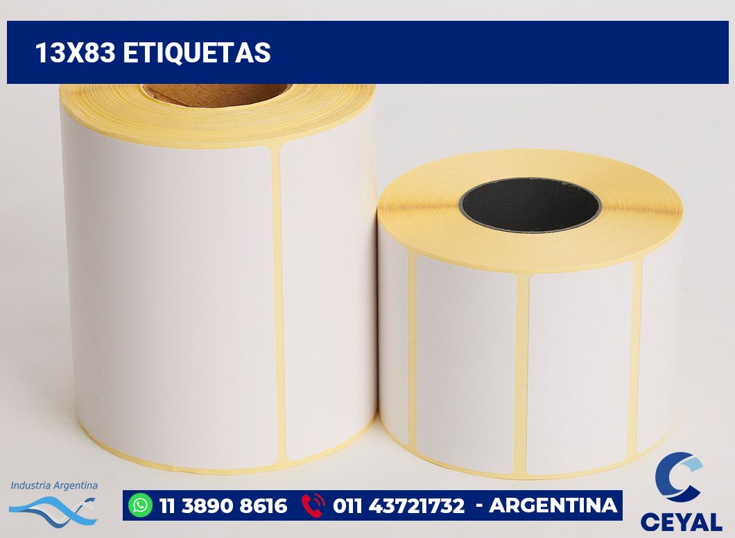 13x83 Etiquetas