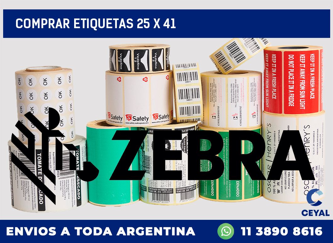 Comprar etiquetas 25 x 41