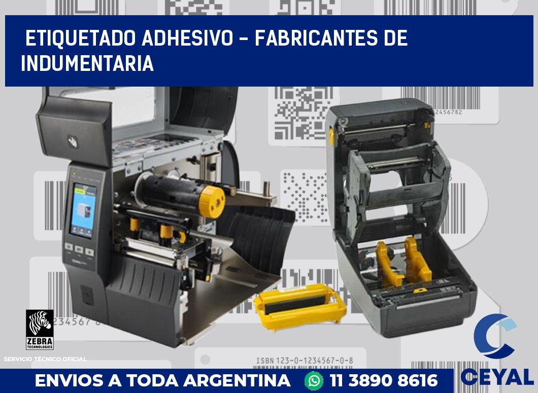 Etiquetado adhesivo - Fabricantes de indumentaria