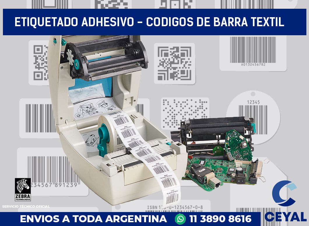 Etiquetado adhesivo - codigos de barra textil