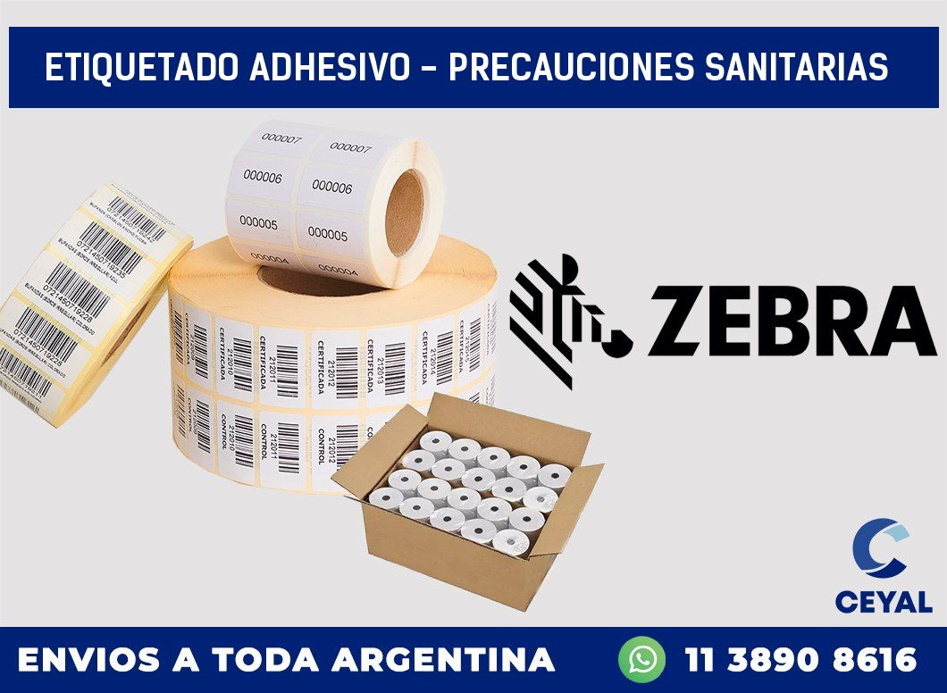 Etiquetado adhesivo - precauciones sanitarias