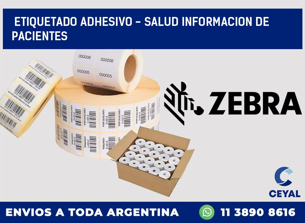 Etiquetado adhesivo - salud informacion de pacientes