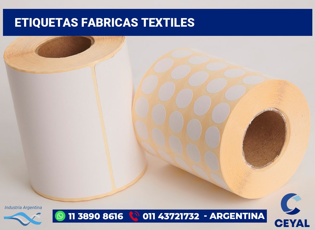 Etiquetas fabricas textiles