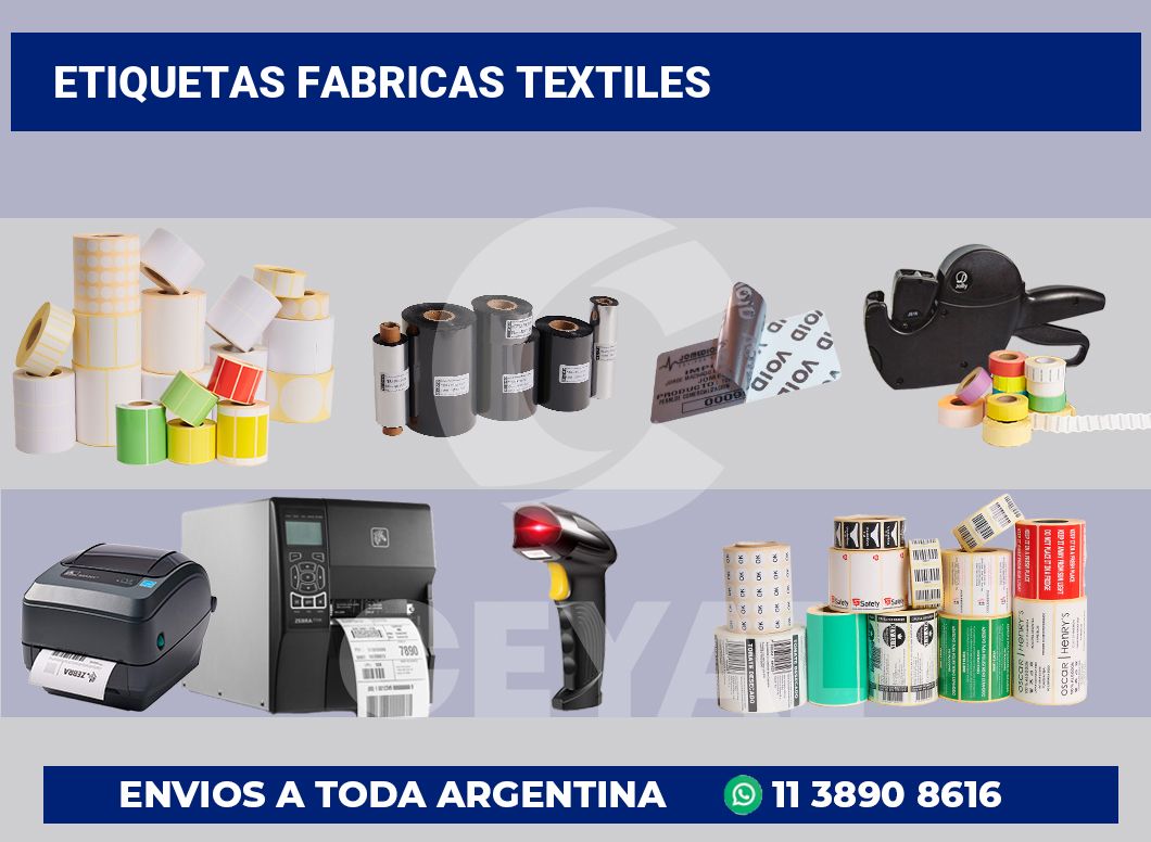 Etiquetas fabricas textiles