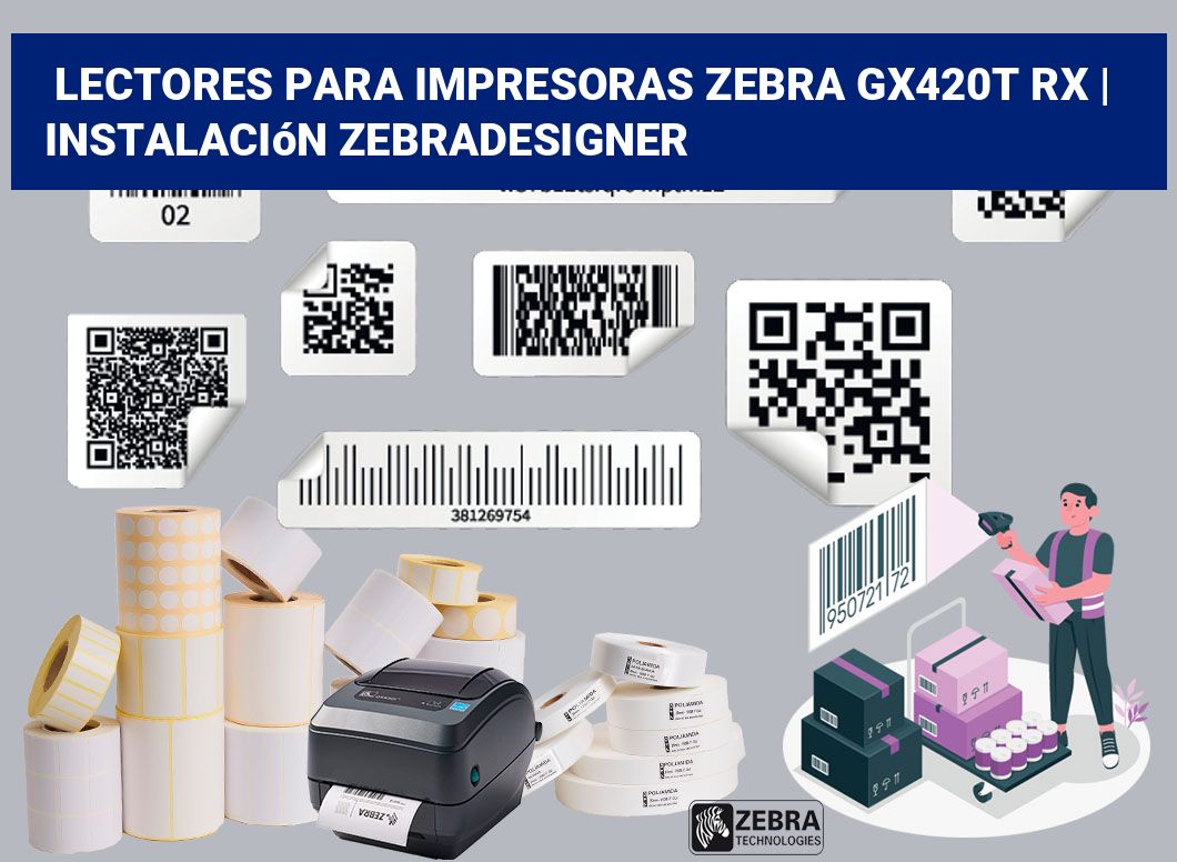 Lectores para impresoras Zebra GX420t RX | Instalación ZebraDesigner