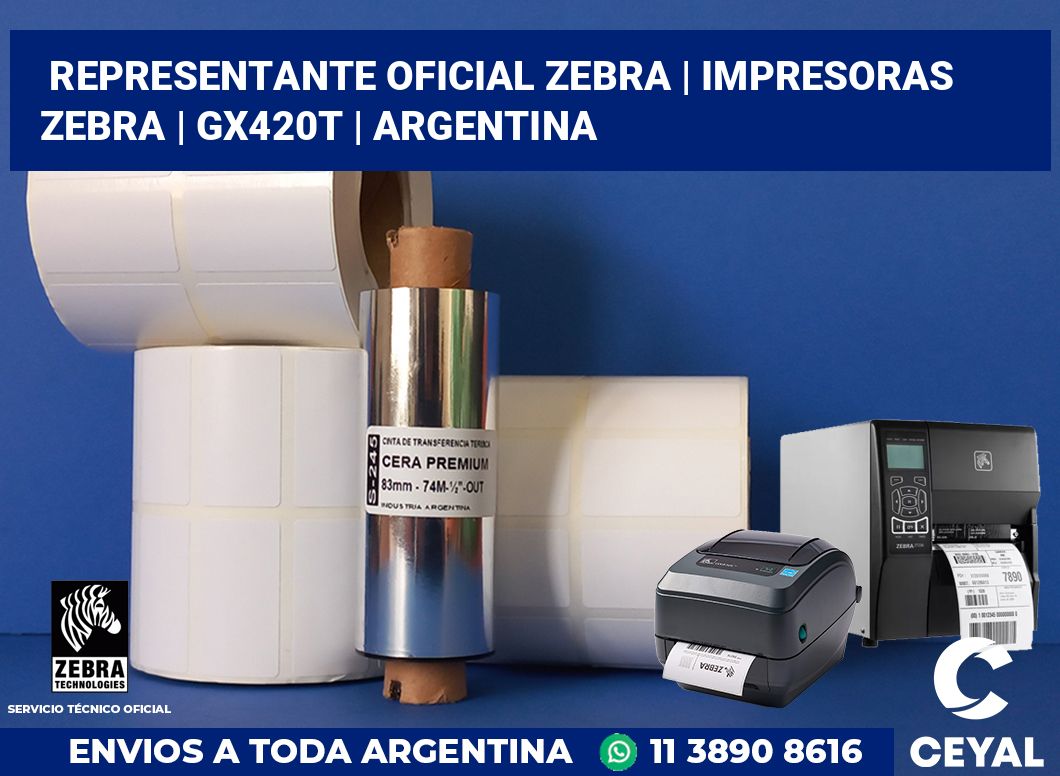 Representante oficial Zebra | Impresoras Zebra | GX420t | Argentina