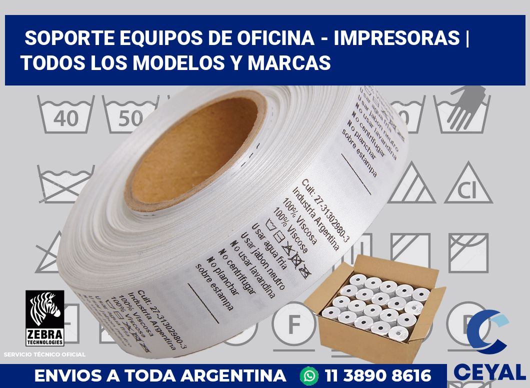 Soporte equipos de oficina - impresoras | Todos los modelos y marcas