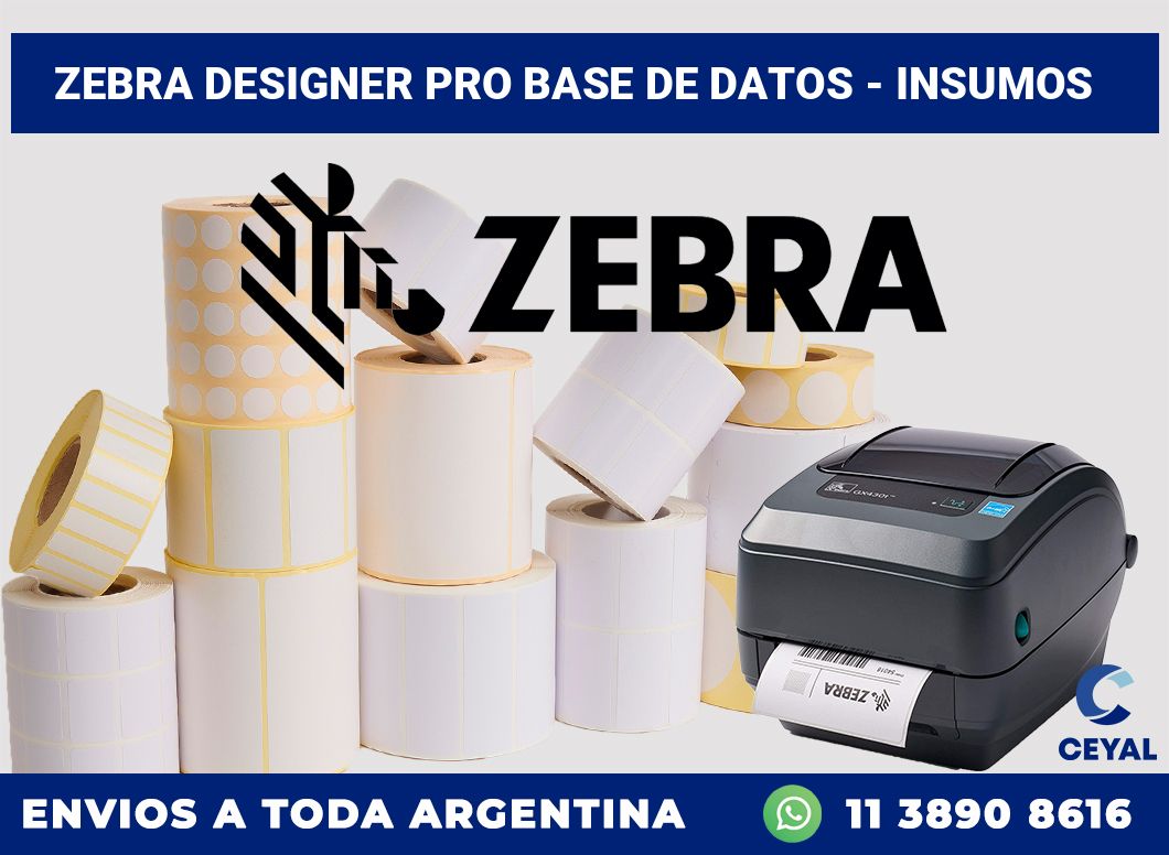 Zebra Designer PRO Base de Datos - Insumos