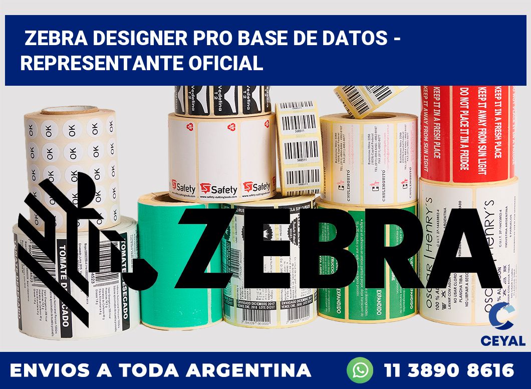 Zebra Designer PRO Base de Datos - Representante oficial