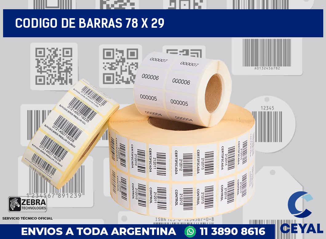 codigo de barras 78 x 29