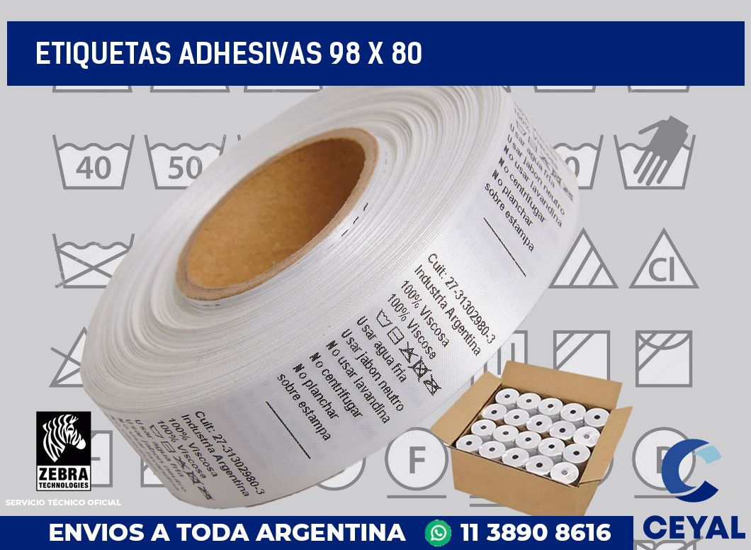 etiquetas adhesivas 98 x 80