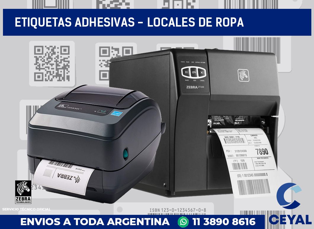 etiquetas adhesivas - Locales de ropa