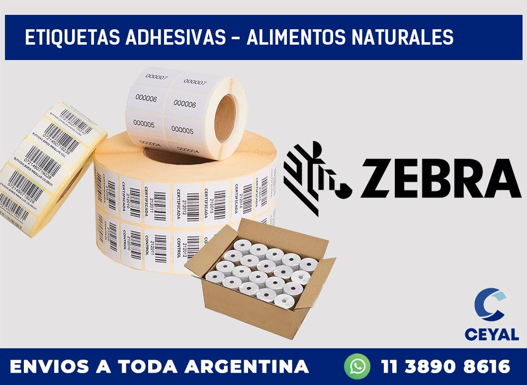 etiquetas adhesivas – alimentos naturales