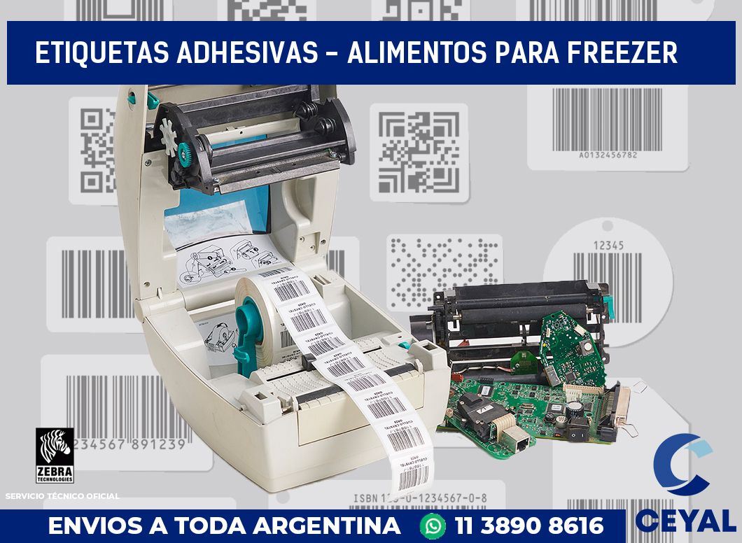 etiquetas adhesivas - alimentos para freezer