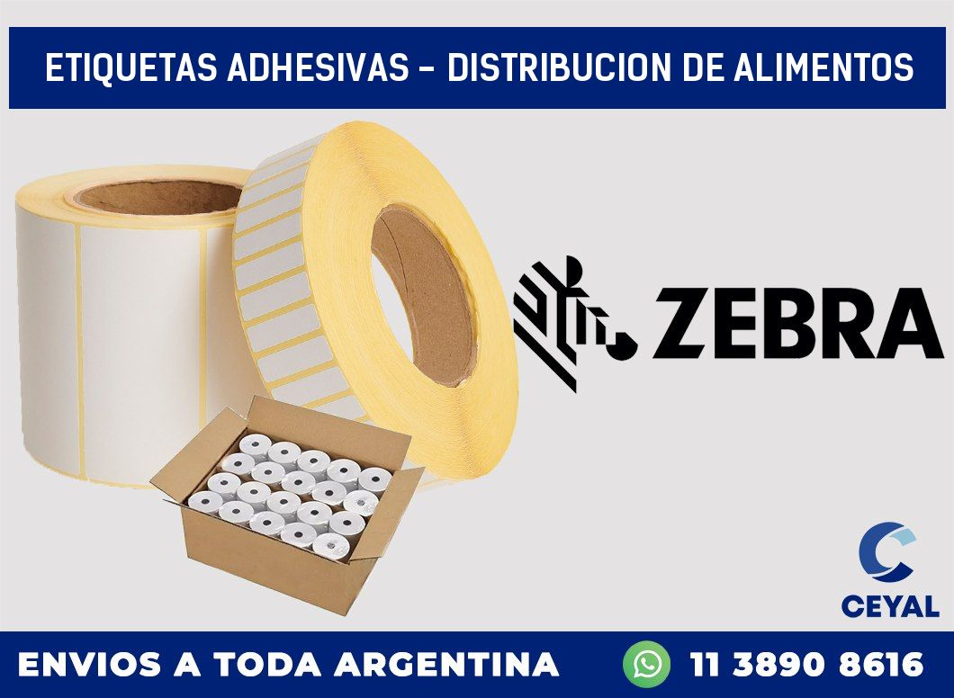 etiquetas adhesivas - distribucion de alimentos