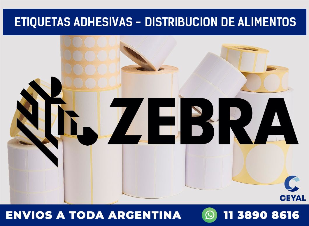 etiquetas adhesivas - distribucion de alimentos