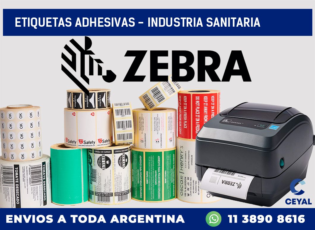 etiquetas adhesivas – industria sanitaria