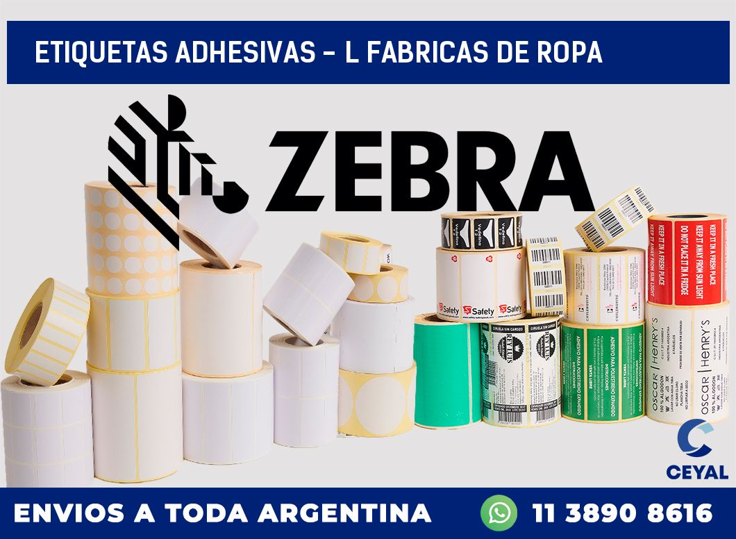 etiquetas adhesivas - l fabricas de ropa