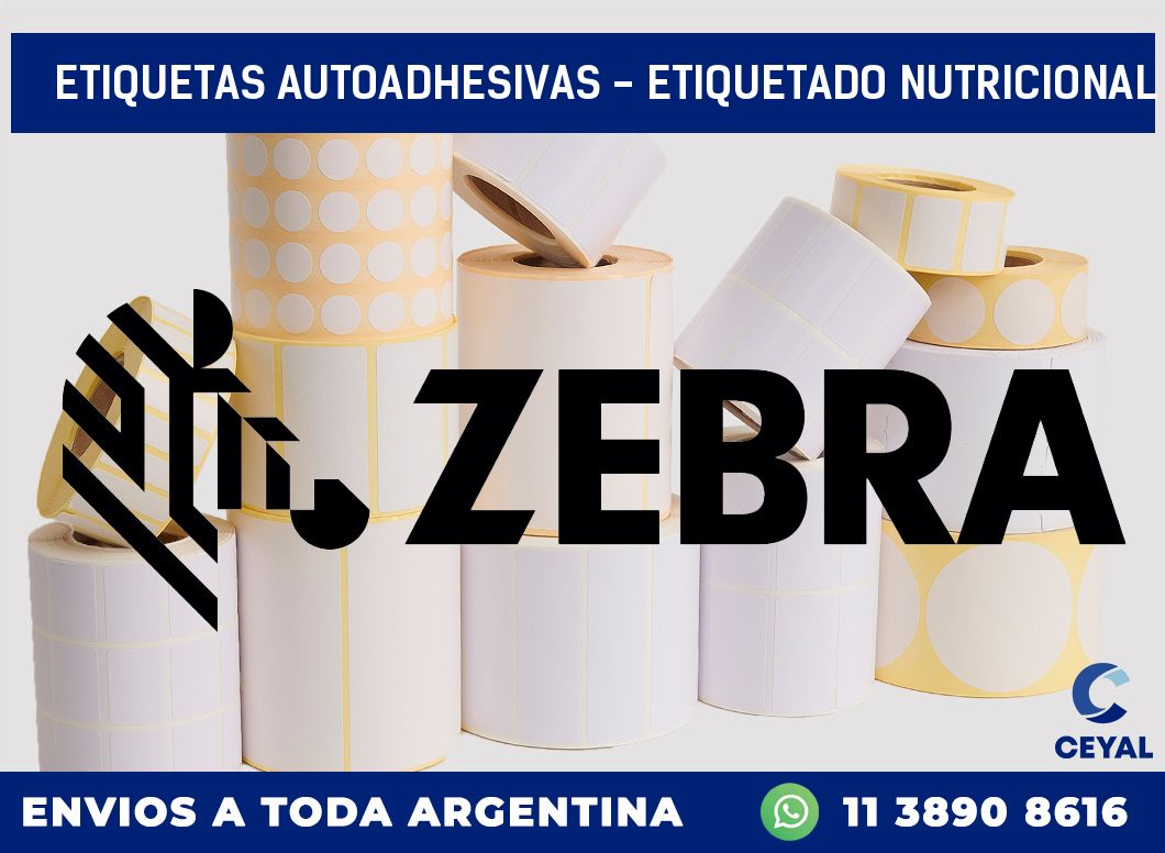 etiquetas autoadhesivas - Etiquetado Nutricional