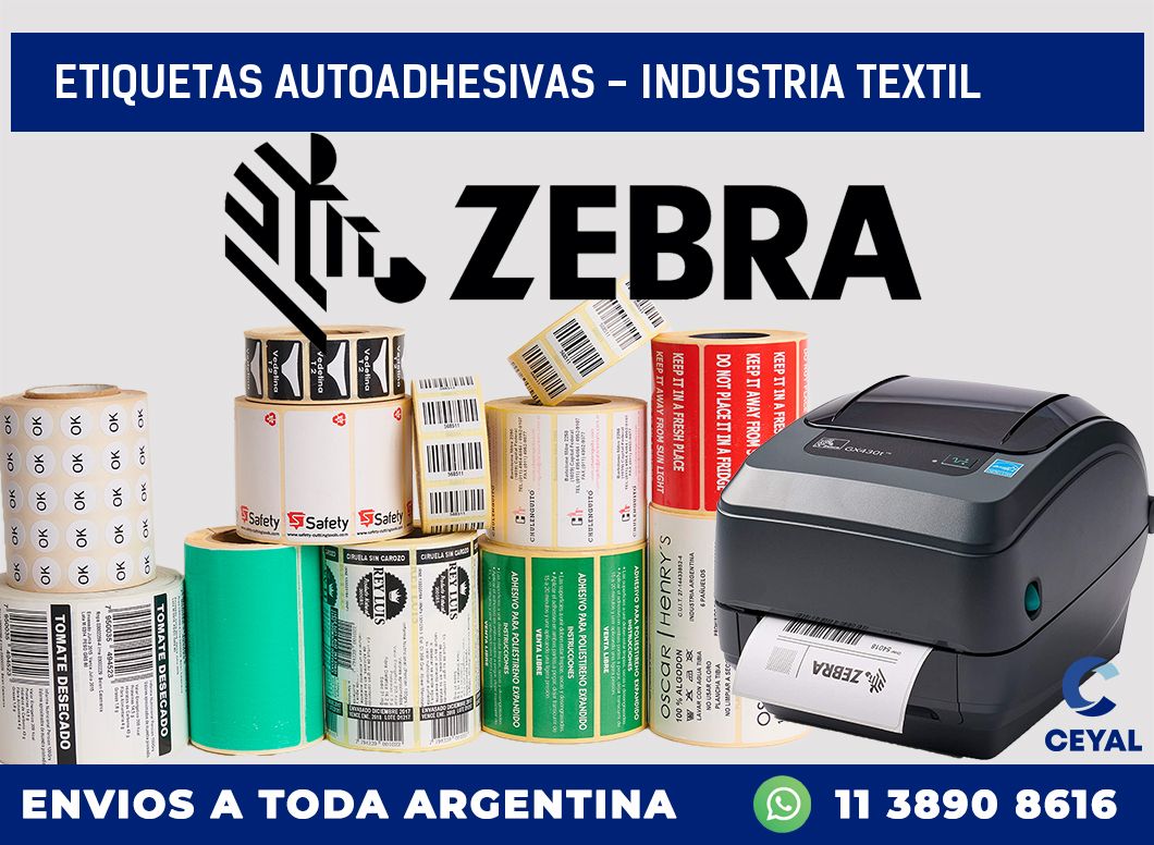 etiquetas autoadhesivas – Industria textil