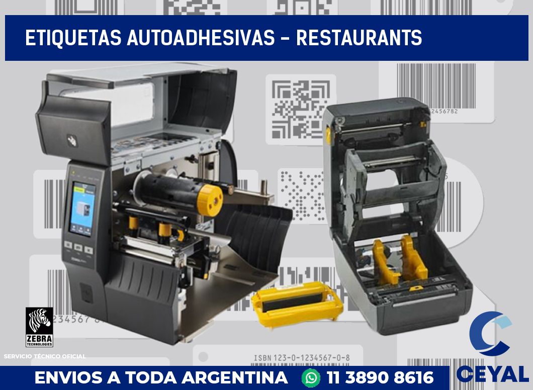 etiquetas autoadhesivas - Restaurants