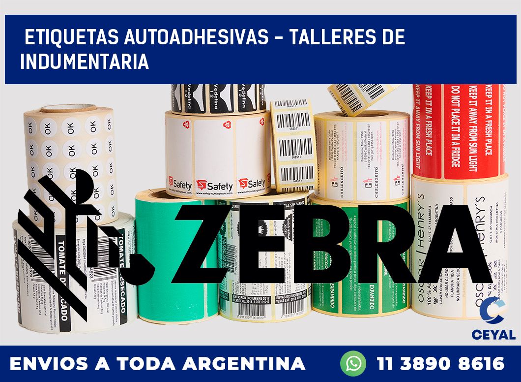 etiquetas autoadhesivas - Talleres de indumentaria