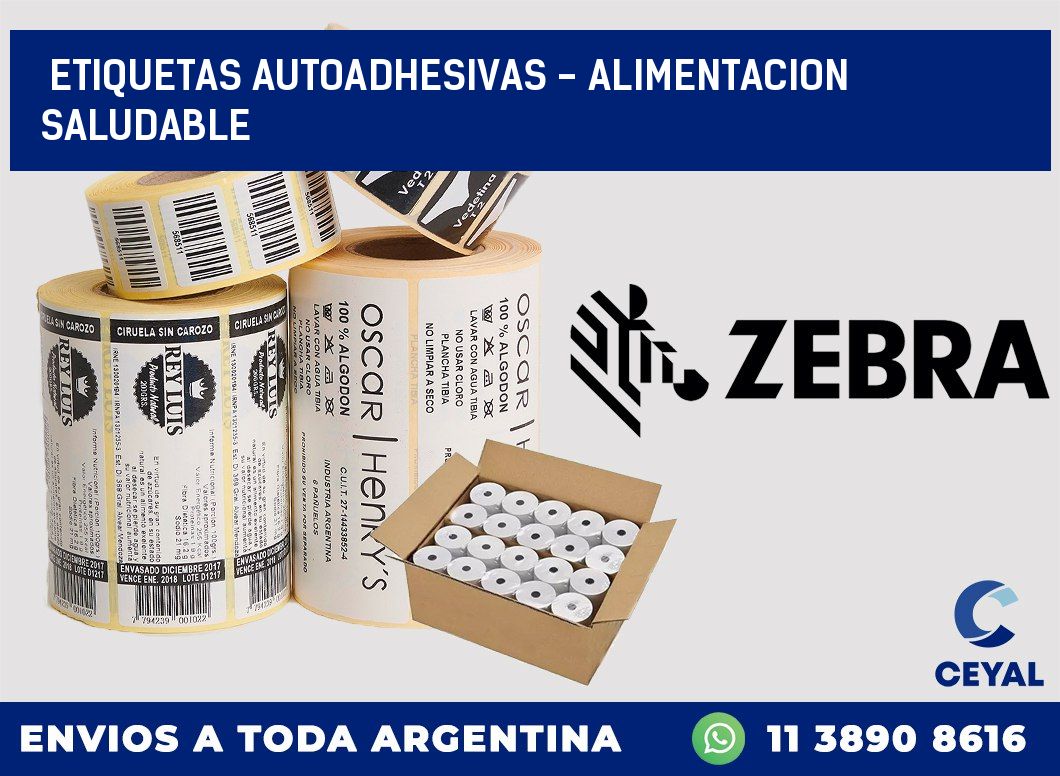 etiquetas autoadhesivas - alimentacion saludable