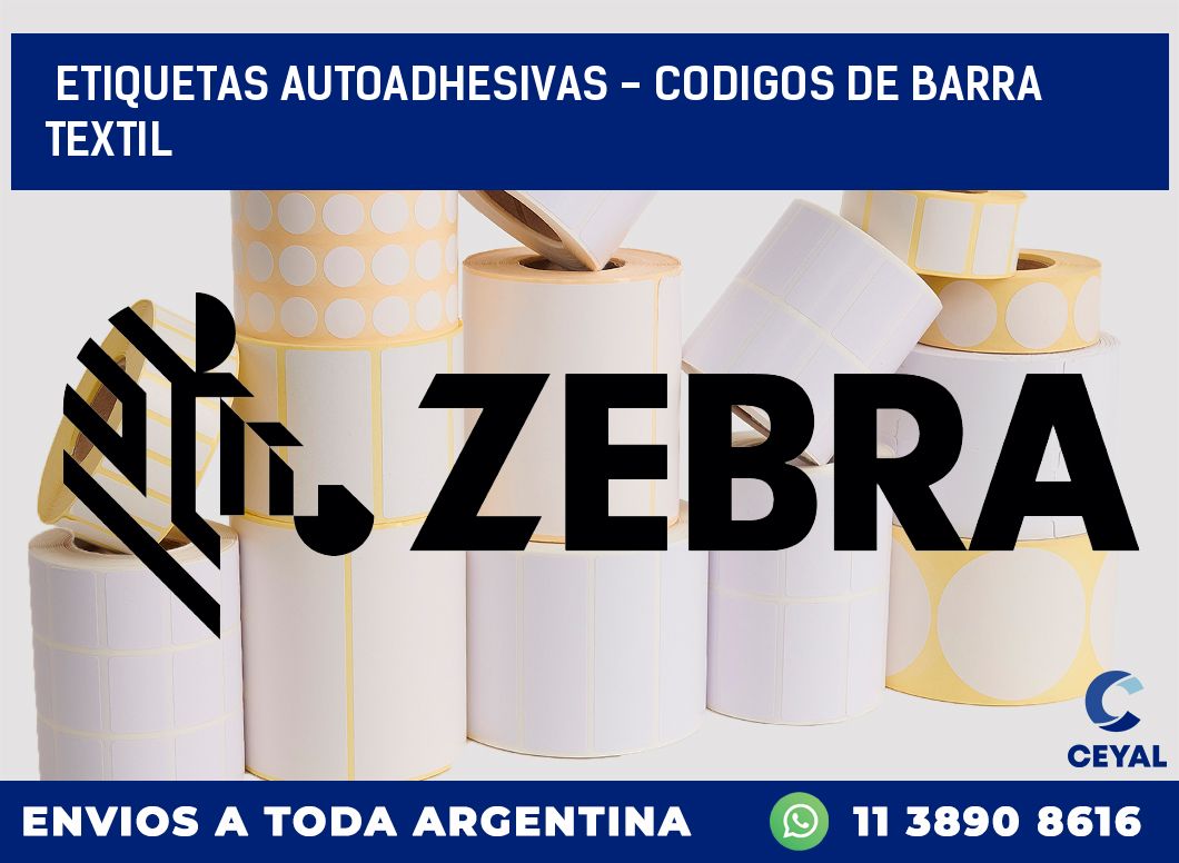 etiquetas autoadhesivas - codigos de barra textil