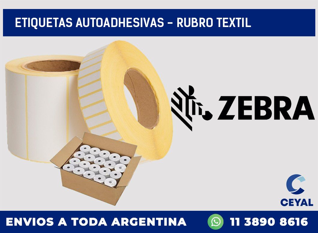 etiquetas autoadhesivas – rubro textil