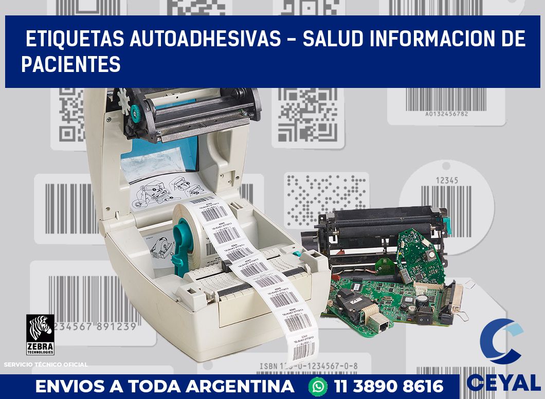 etiquetas autoadhesivas - salud informacion de pacientes