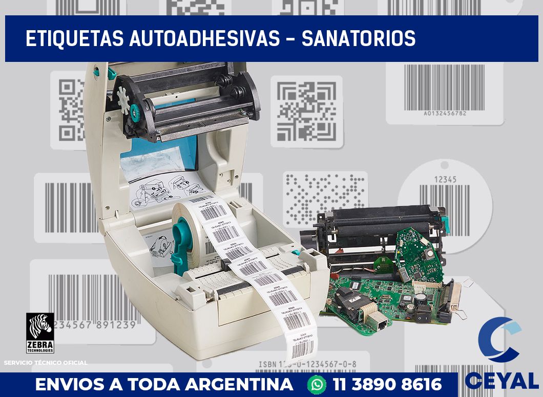 etiquetas autoadhesivas - sanatorios