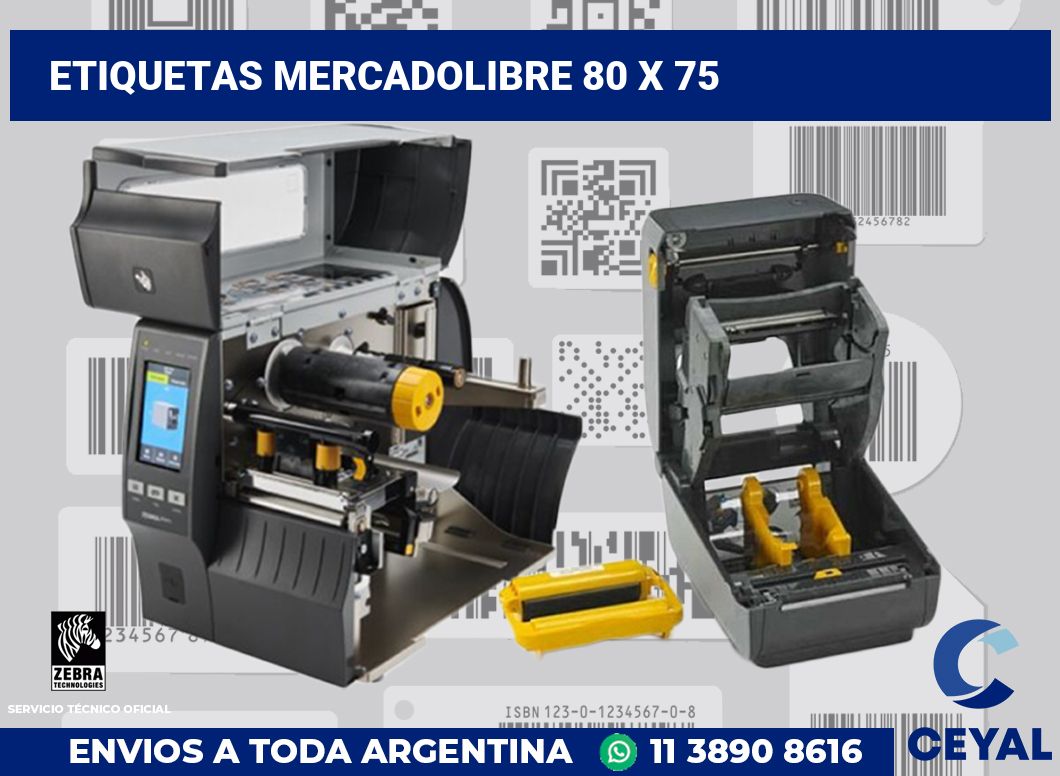 etiquetas mercadolibre 80 x 75