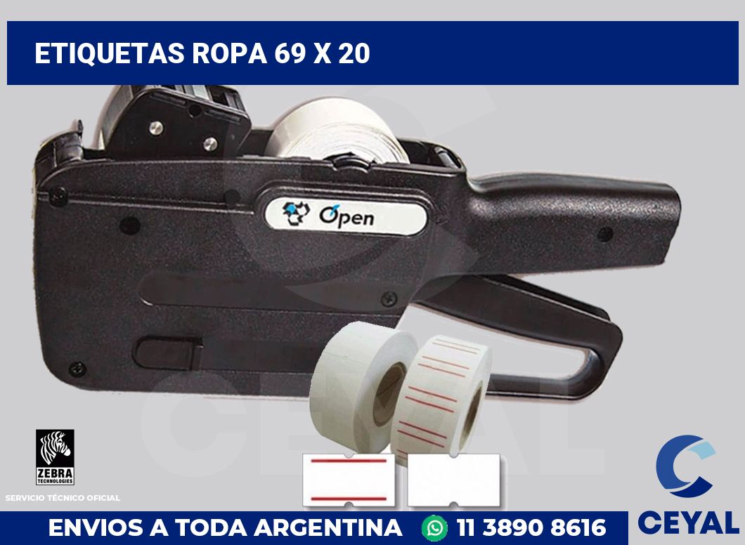 etiquetas ropa 69 x 20