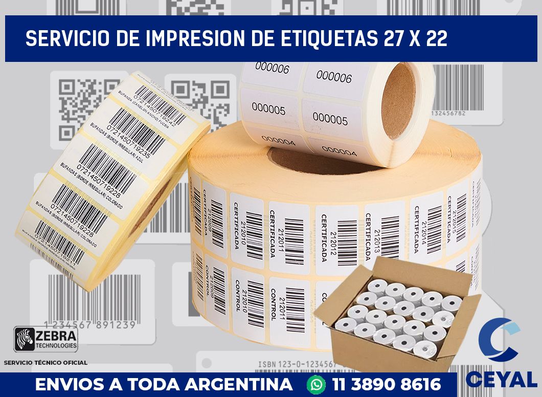 servicio de impresion de etiquetas 27 x 22