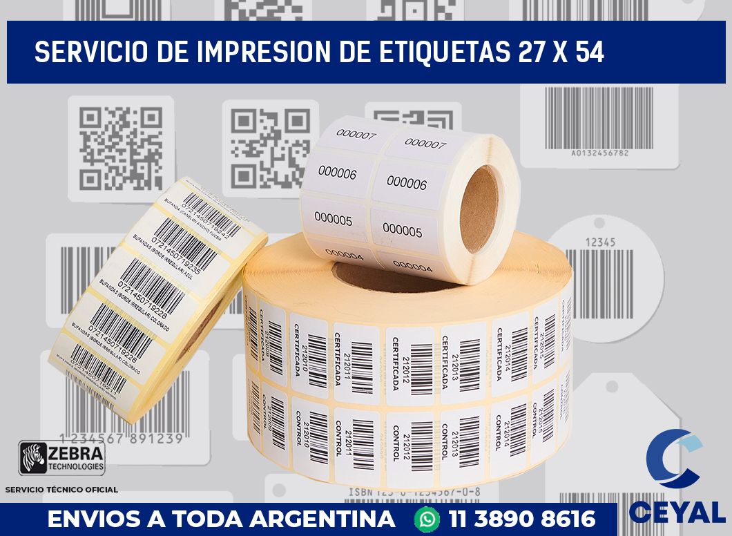 servicio de impresion de etiquetas 27 x 54