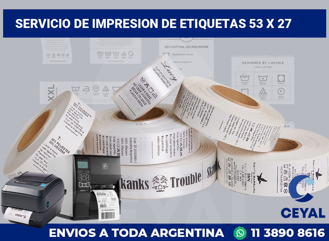 servicio de impresion de etiquetas 53 x 27