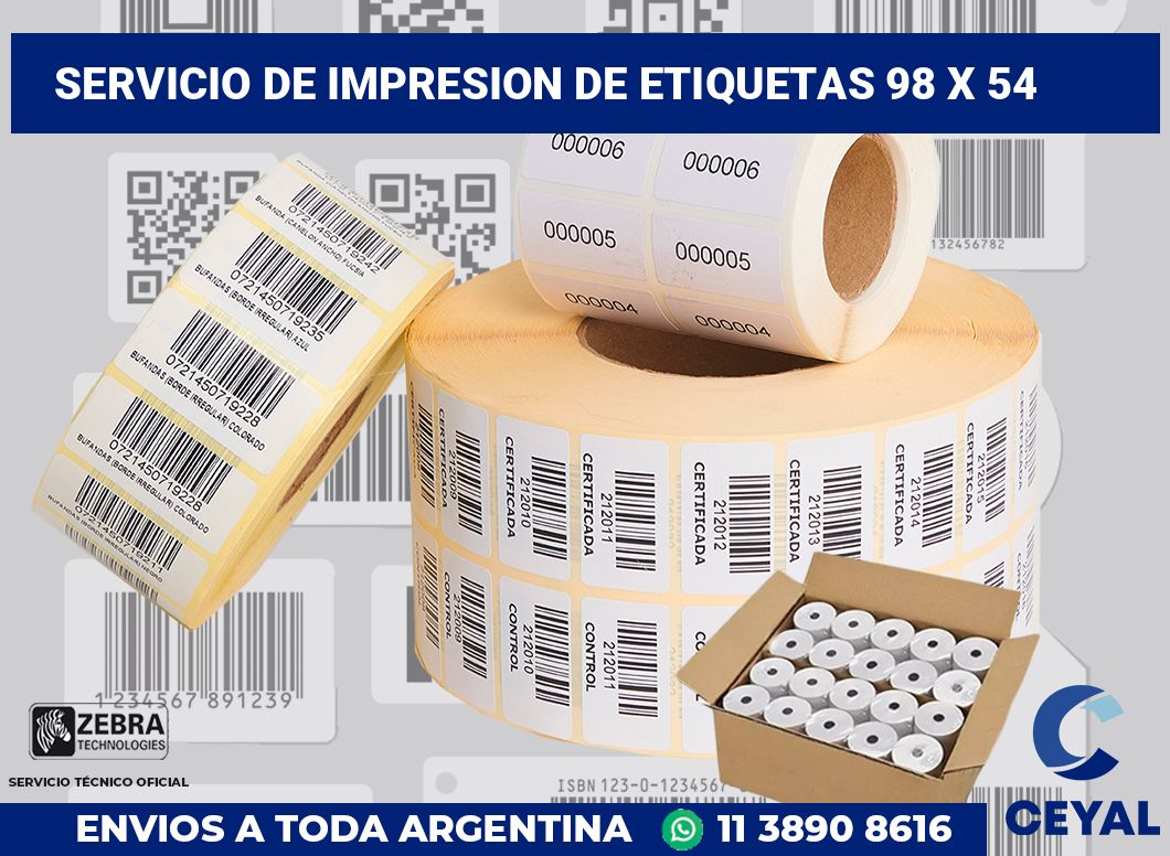 servicio de impresion de etiquetas 98 x 54