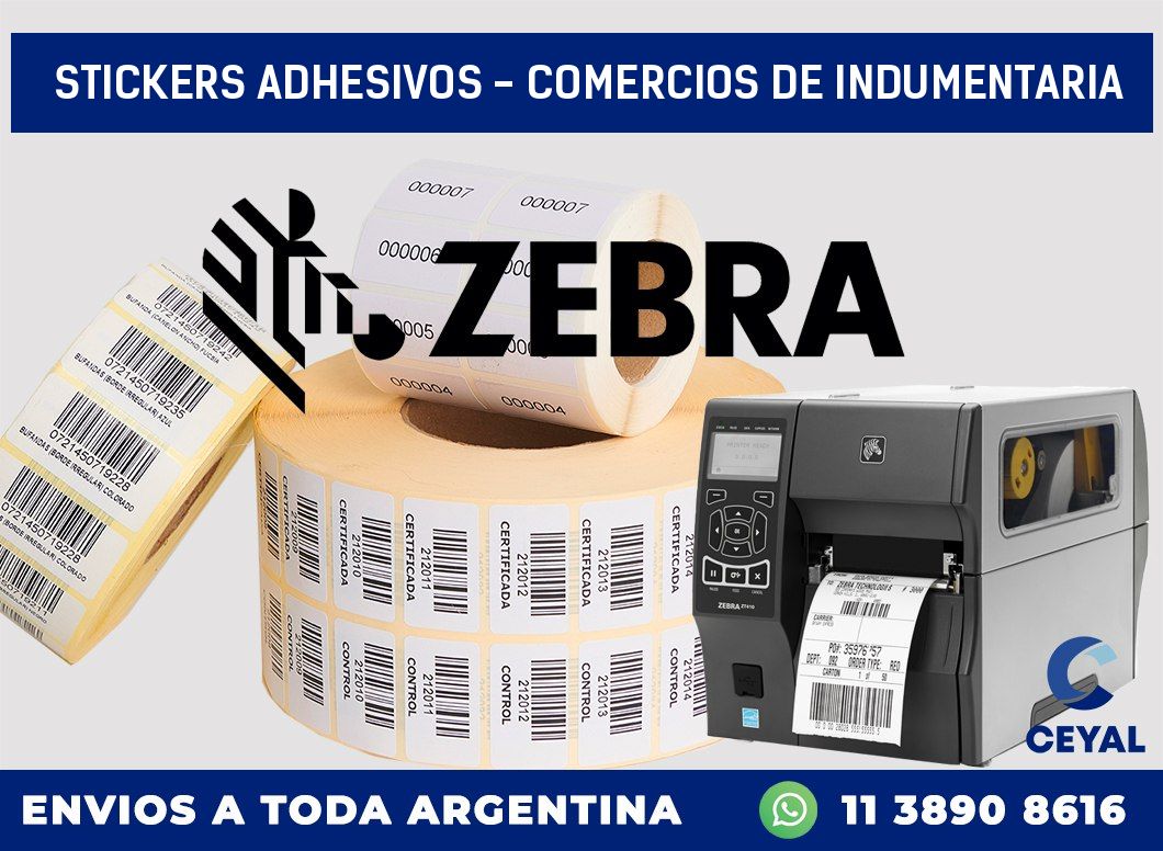 stickers adhesivos - Comercios de indumentaria