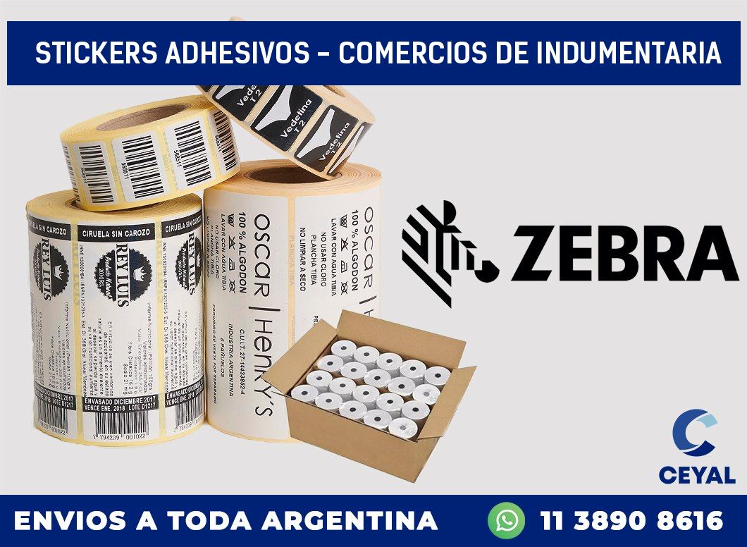 stickers adhesivos – Comercios de indumentaria