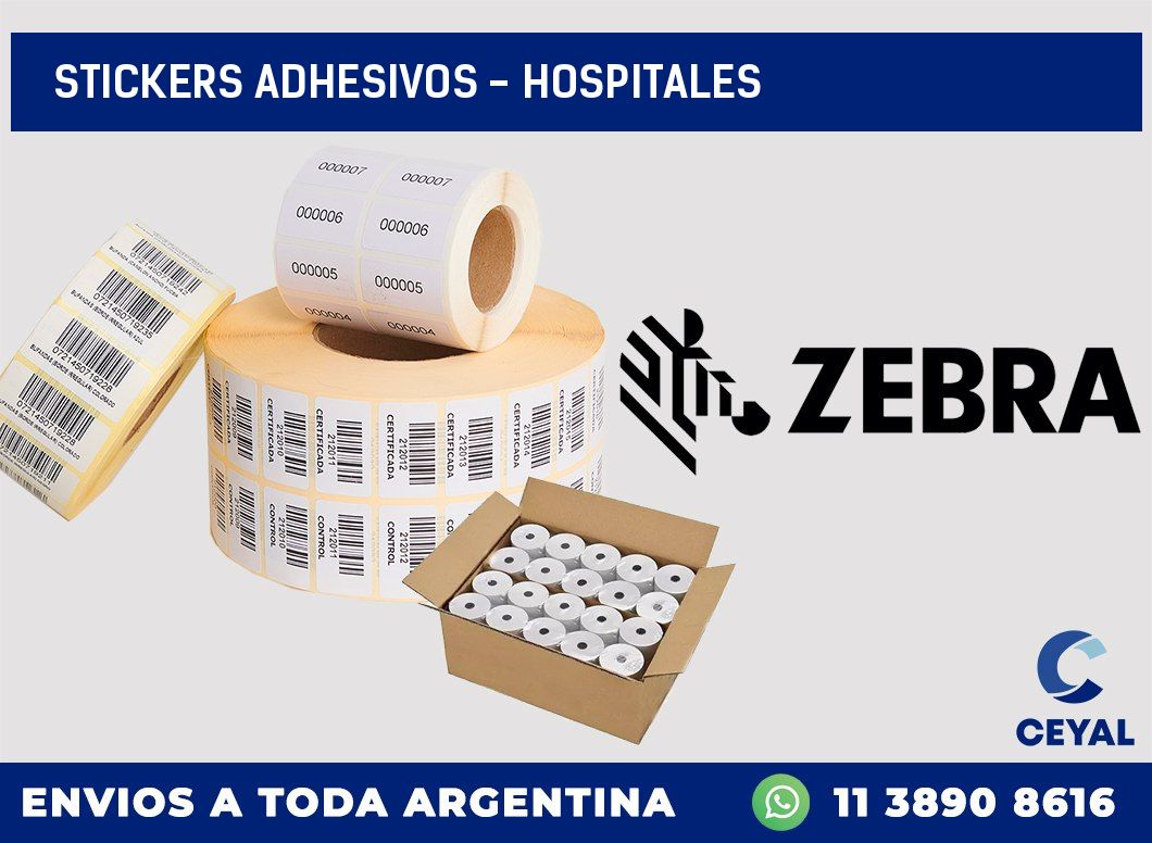 stickers adhesivos - Hospitales