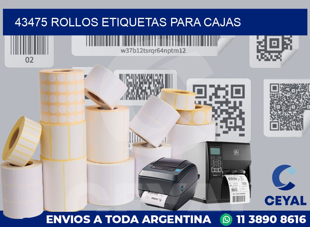 43475 Rollos etiquetas para cajas