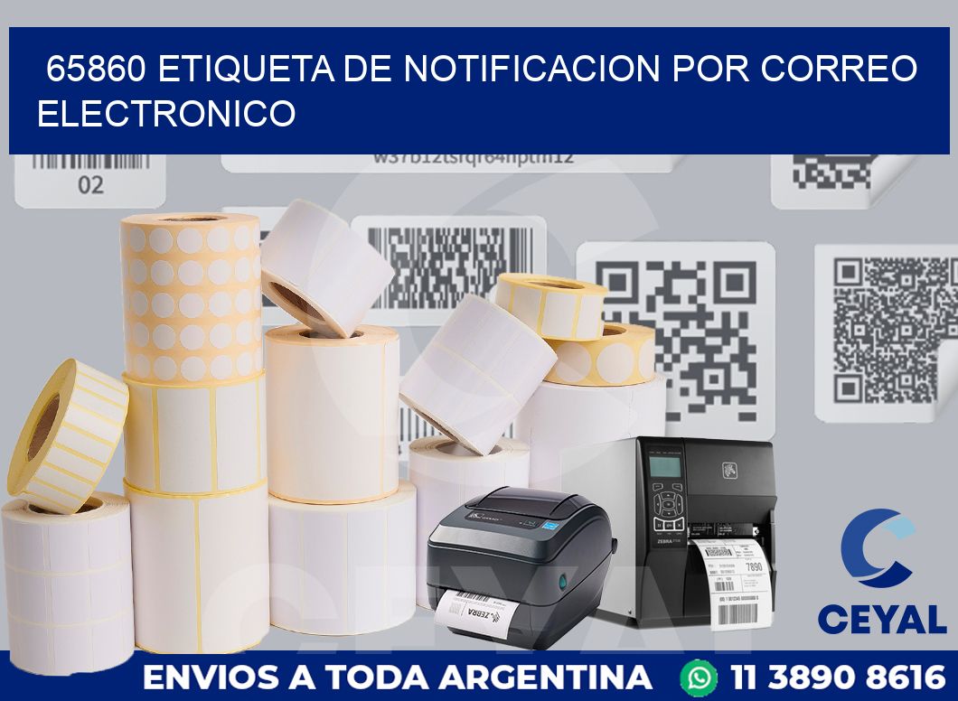 65860 Etiqueta de notificacion por correo electronico