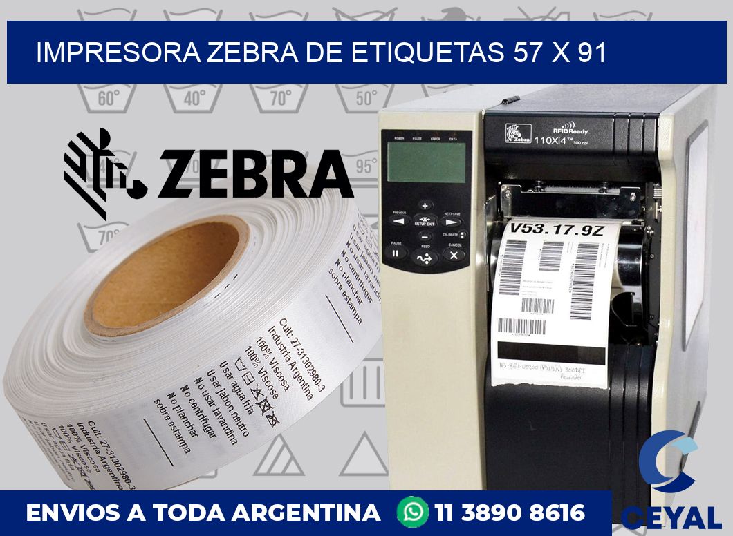 Impresora Zebra de etiquetas 57 x 91