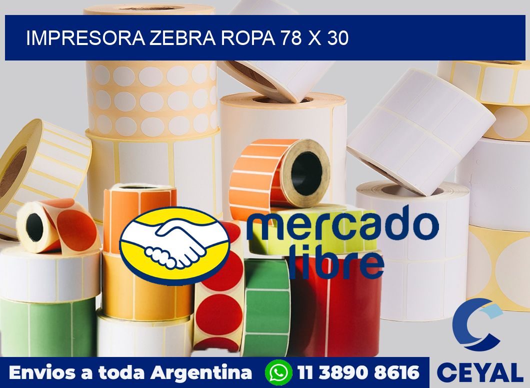 Impresora Zebra ropa 78 x 30