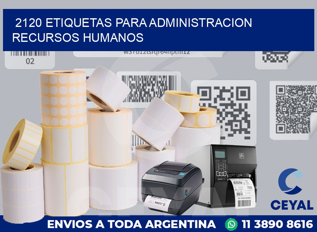 2120 ETIQUETAS PARA ADMINISTRACION RECURSOS HUMANOS