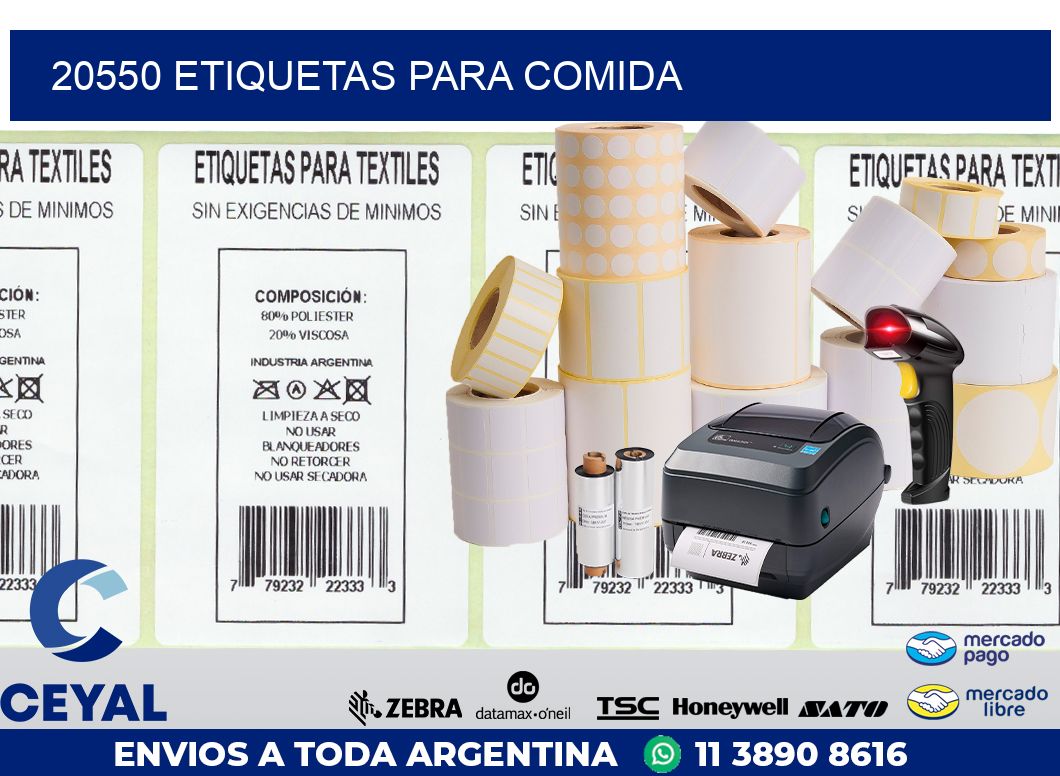 20550 ETIQUETAS PARA COMIDA