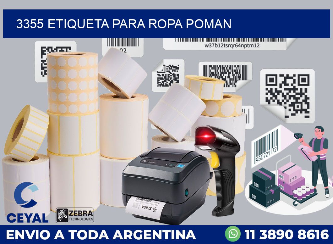 3355 ETIQUETA PARA ROPA POMAN