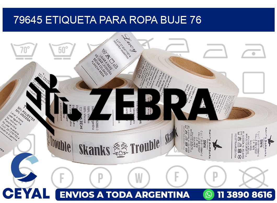 79645 ETIQUETA PARA ROPA BUJE 76